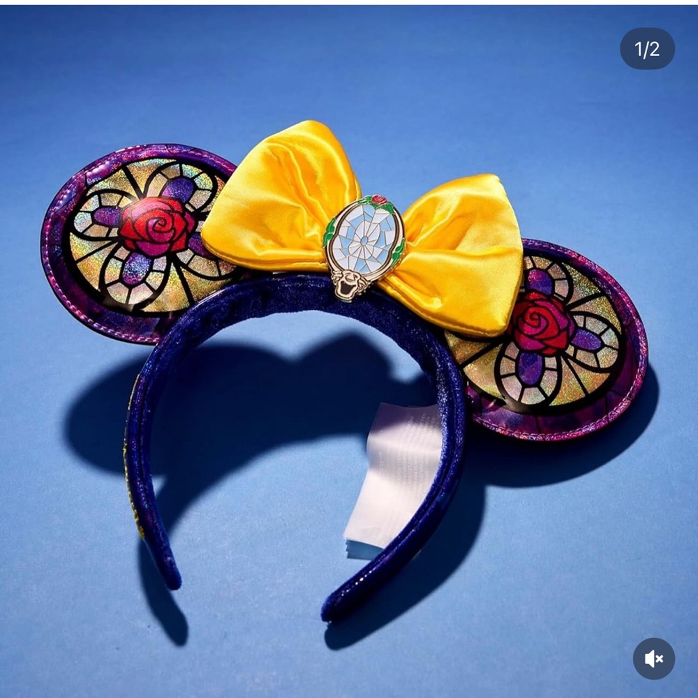 Loungefly Belle Stained Glass Limited Edition Disney Princess Ears Beauty&Beast